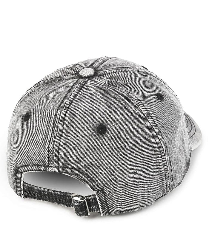 Vintage Canvas Baseball Cap - Grey White