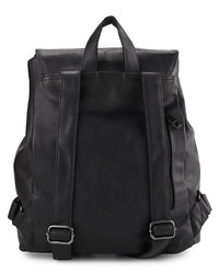 Distressed Leather Hitch Backpack - Black