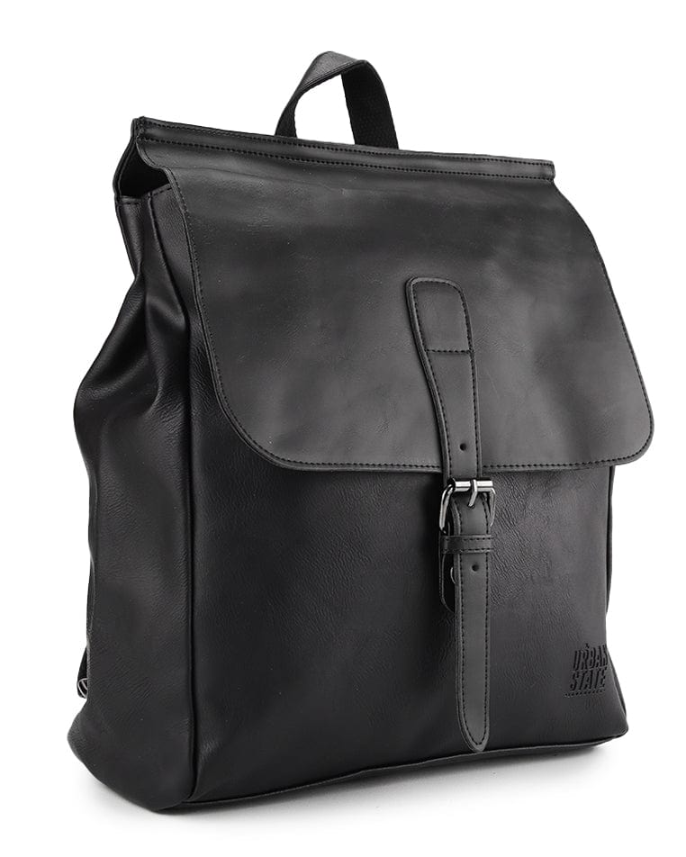 Distressed Leather Hunter Backpack - Black