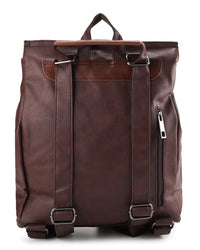 Distressed Leather Hunter Backpack - Dark Brown