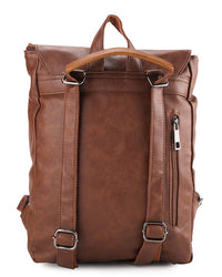 Distressed Leather Relay Backpack - Camel