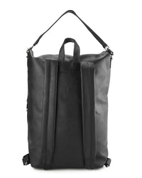 Distressed Leather Essential Backpack - Black