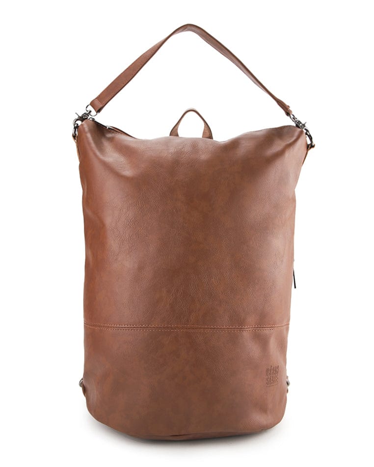 Distressed Leather Essential Backpack - Camel