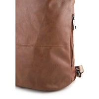 Distressed Leather Essential Backpack - Camel