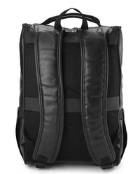 Distressed Leather Expedition Backpack - Black