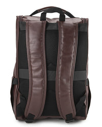 Distressed Leather Expedition Backpack - Dark Brown