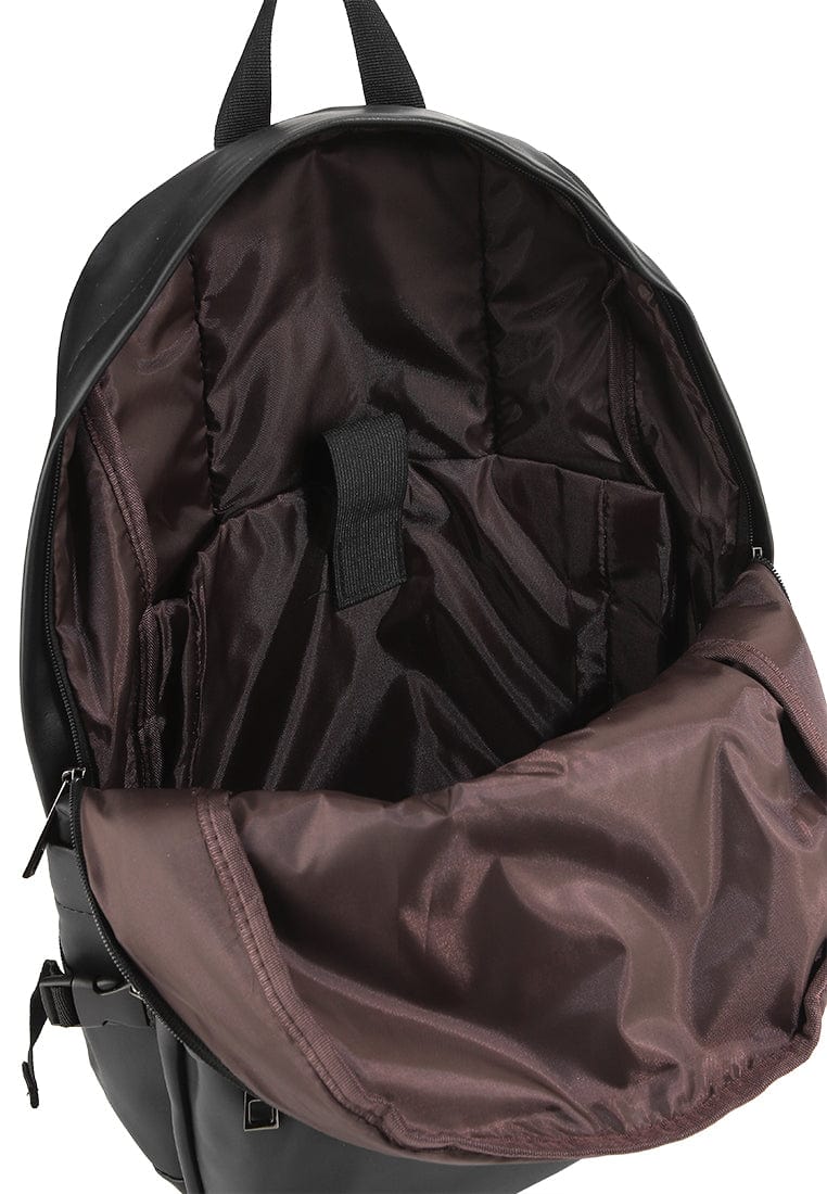 Distressed Leather Cityform Backpack - Black