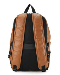 Distressed Leather Cityform Backpack - Camel