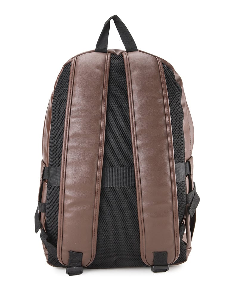 Distressed Leather Cityform Backpack - Dark Brown