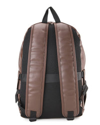 Distressed Leather Cityform Backpack - Dark Brown