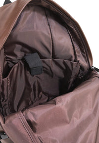 Distressed Leather Cityform Backpack - Dark Brown