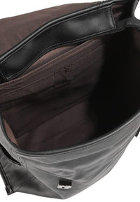 Distressed Leather Atlas Backpack - Black