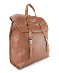 Distressed Leather Atlas Backpack - Camel