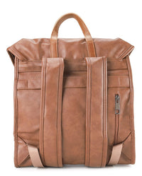 Distressed Leather Atlas Backpack - Camel
