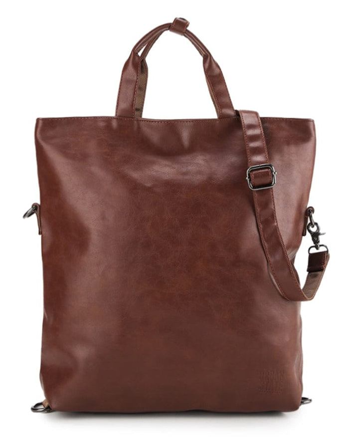 Distressed Leather Hitch Totepack - Camel