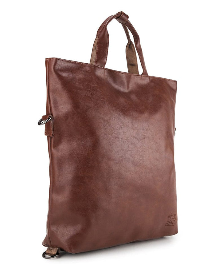 Distressed Leather Hitch Totepack - Camel