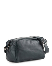 Distressed Leather Hunter Crossbody Pouch - Green