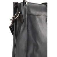 Distressed Leather Essential Crossbody Pouch - Black