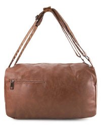 Distressed Leather Concept Duffel Bag - Camel