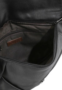 Distressed Leather Rogue Belt Bag - Black