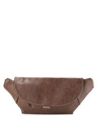 Distressed Leather Rogue Belt Bag - Camel