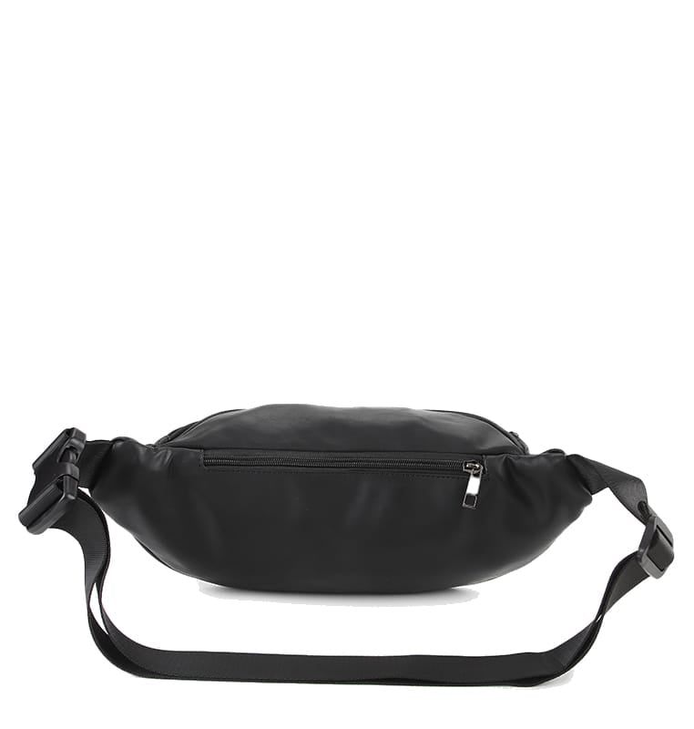 Distressed Leather Essential Bumbag - Black
