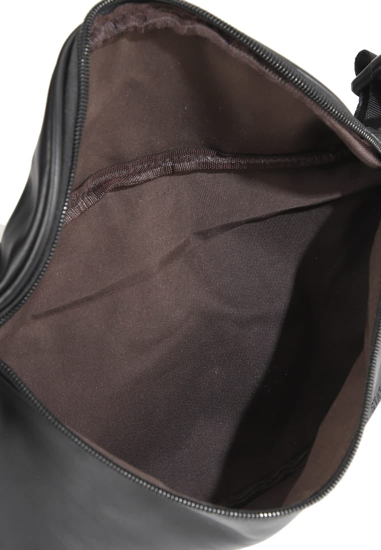 Distressed Leather Essential Bumbag - Black