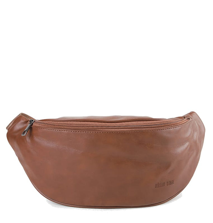 Distressed Leather Essential Bumbag - Camel