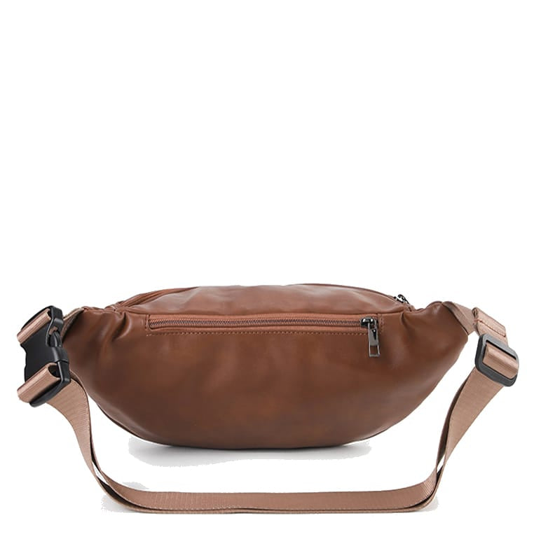 Distressed Leather Essential Bumbag - Camel