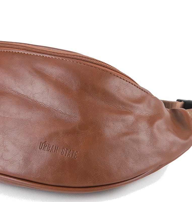 Distressed Leather Essential Bumbag - Camel