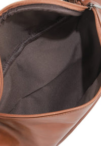 Distressed Leather Essential Bumbag - Camel