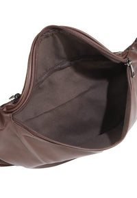 Distressed Leather Essential Bumbag - Dark Brown