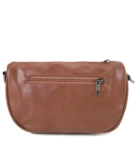 Distressed Leather Avenue Crossbody Bag - Camel