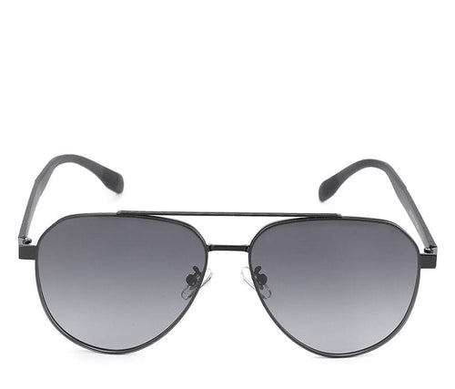Polarized Stainless Frame Ace Aviator Sunglasses - Multi Black