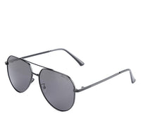 Polarized Stainless Frame Scout Aviator Sunglasses - Black Black