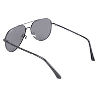 Polarized Stainless Frame Scout Aviator Sunglasses - Black Black