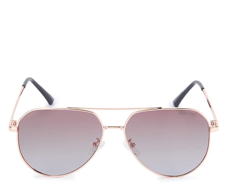 Polarized Stainless Frame Scout Aviator Sunglasses - Multi Rosegold
