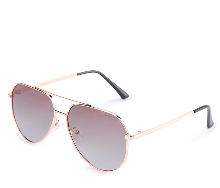 Polarized Stainless Frame Scout Aviator Sunglasses - Multi Rosegold