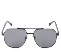 Polarized Stainless Frame OffDuty Aviator Sunglasses - Black Black
