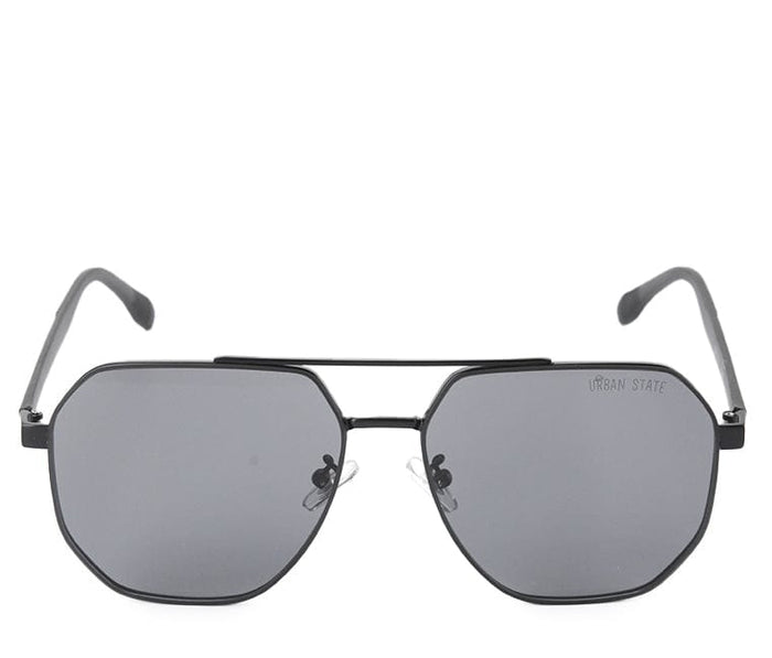 Polarized Stainless Frame OffDuty Aviator Sunglasses - Black Black