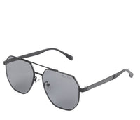 Polarized Stainless Frame OffDuty Aviator Sunglasses - Black Black