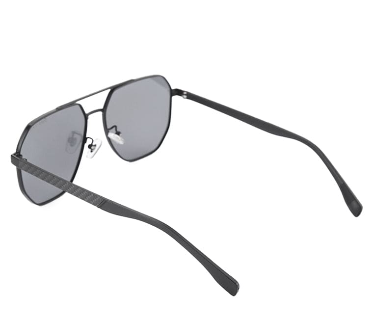 Polarized Stainless Frame OffDuty Aviator Sunglasses - Black Black