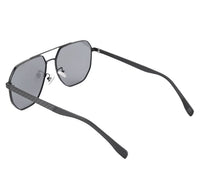 Polarized Stainless Frame OffDuty Aviator Sunglasses - Black Black