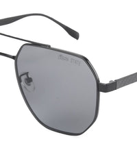 Polarized Stainless Frame OffDuty Aviator Sunglasses - Black Black