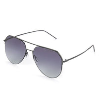 Polarized Stainless Frame RoadLine Aviator Sunglasses - Multi Black