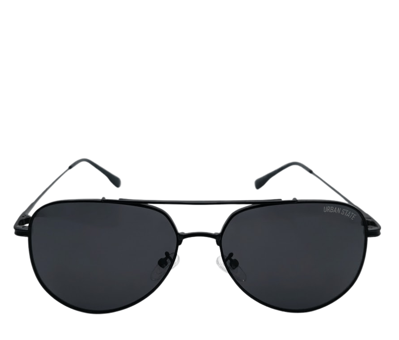 Polarized Aero Aviator Frame Sunglasses - Black Black