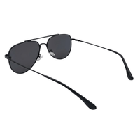 Polarized Aero Aviator Frame Sunglasses - Black Black