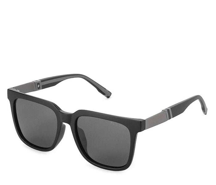 Polarized Plastic Frame Eco Square Sunglasses - Black Black