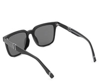 Polarized Plastic Frame Eco Square Sunglasses - Black Black