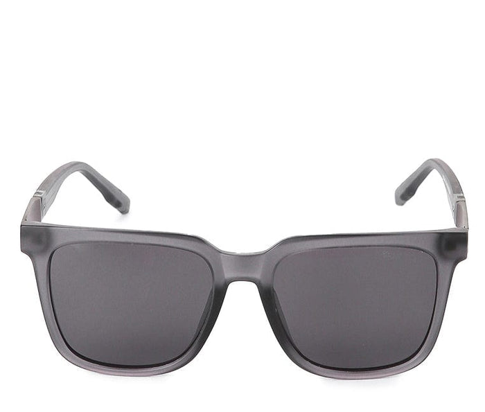 Polarized Plastic Frame Eco Square Sunglasses - Black Grey